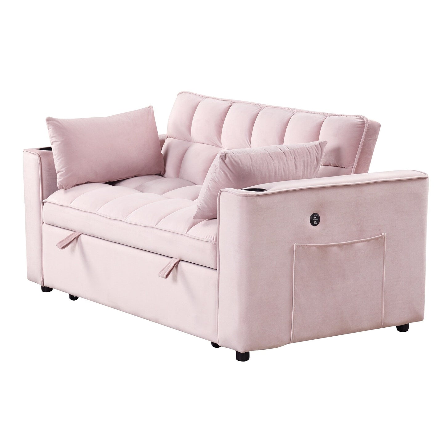 Roomfitters 58 4-1 Multi-functional Sofa Bed with Cup Holder and USB Port for Living Room or Apartments
