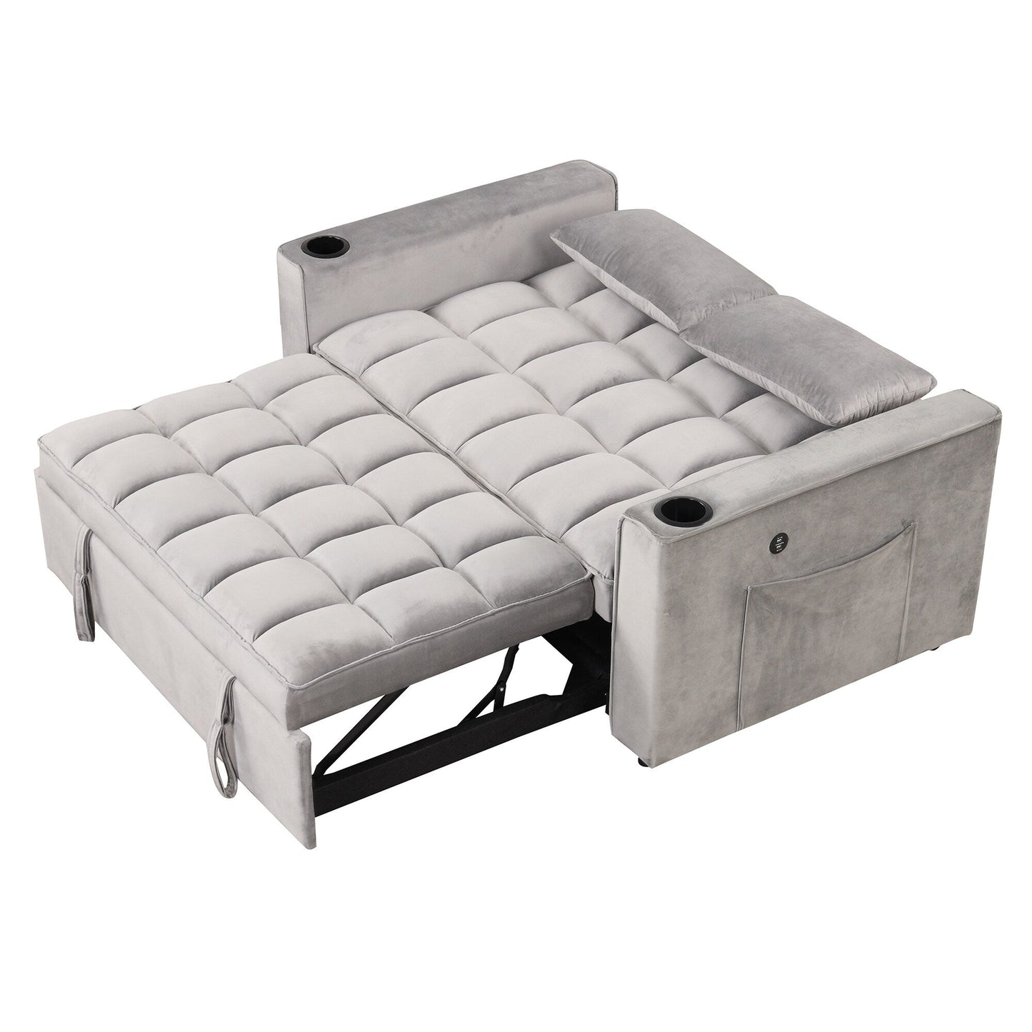 Roomfitters 58 4-1 Multi-functional Sofa Bed with Cup Holder and USB Port for Living Room or Apartments