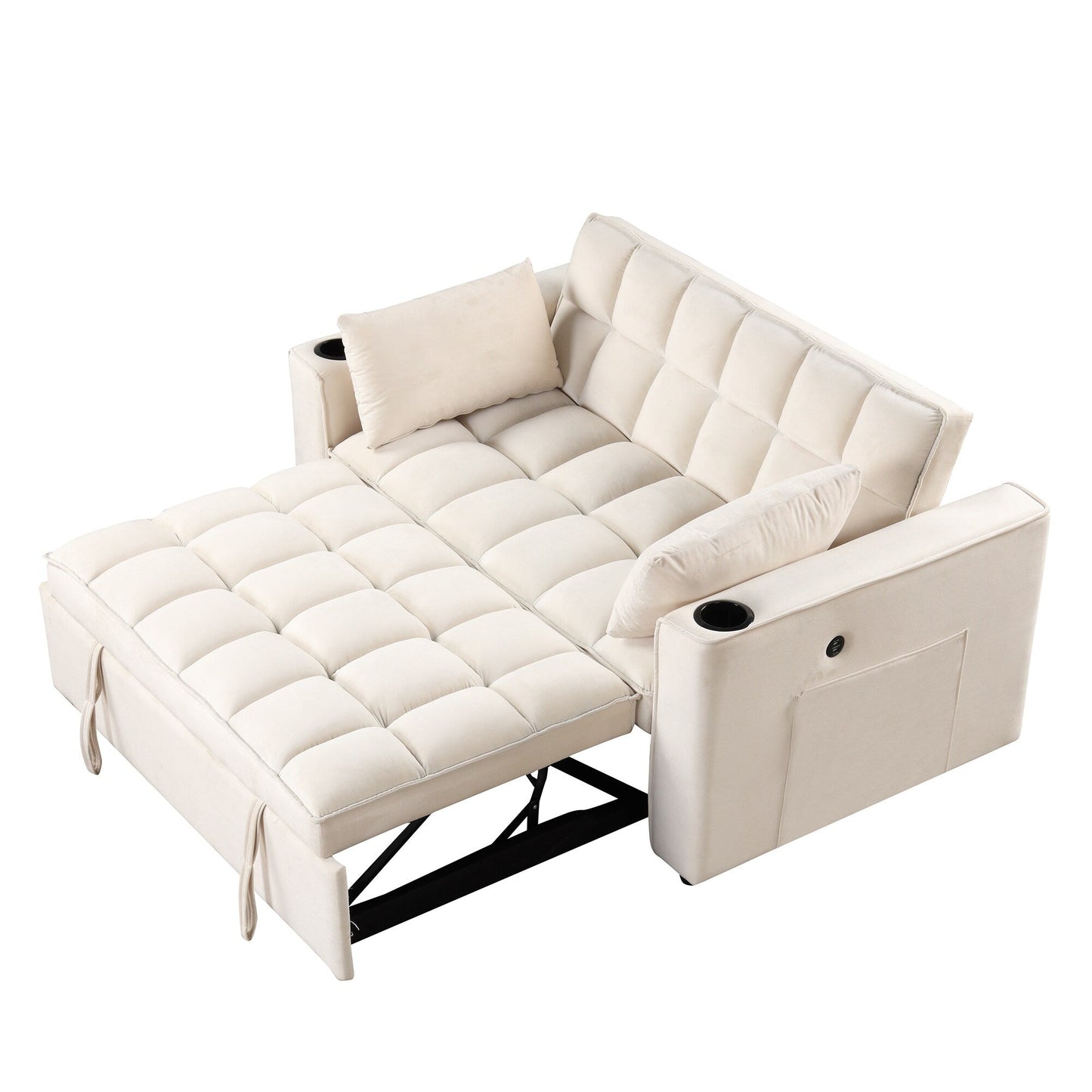 Roomfitters 58 4-1 Multi-functional Sofa Bed with Cup Holder and USB Port for Living Room or Apartments