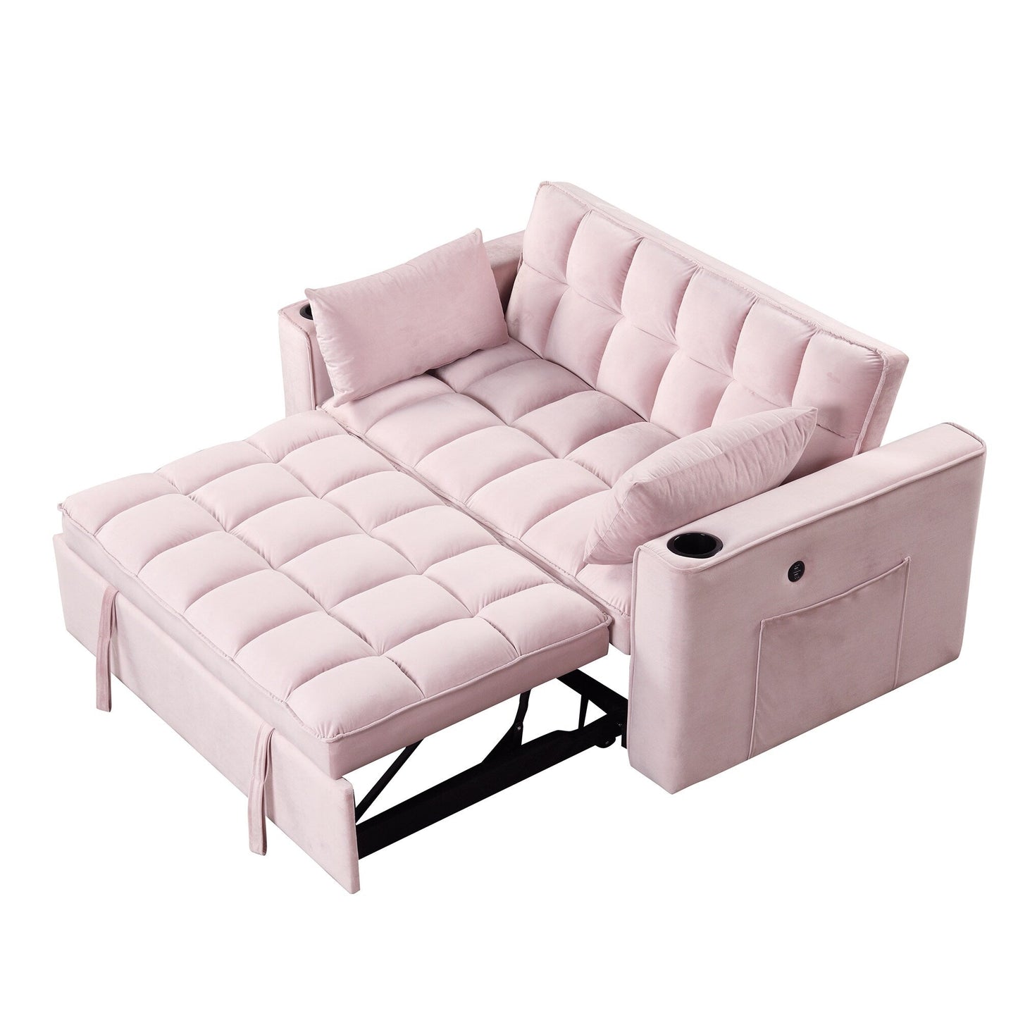 Roomfitters 58 4-1 Multi-functional Sofa Bed with Cup Holder and USB Port for Living Room or Apartments