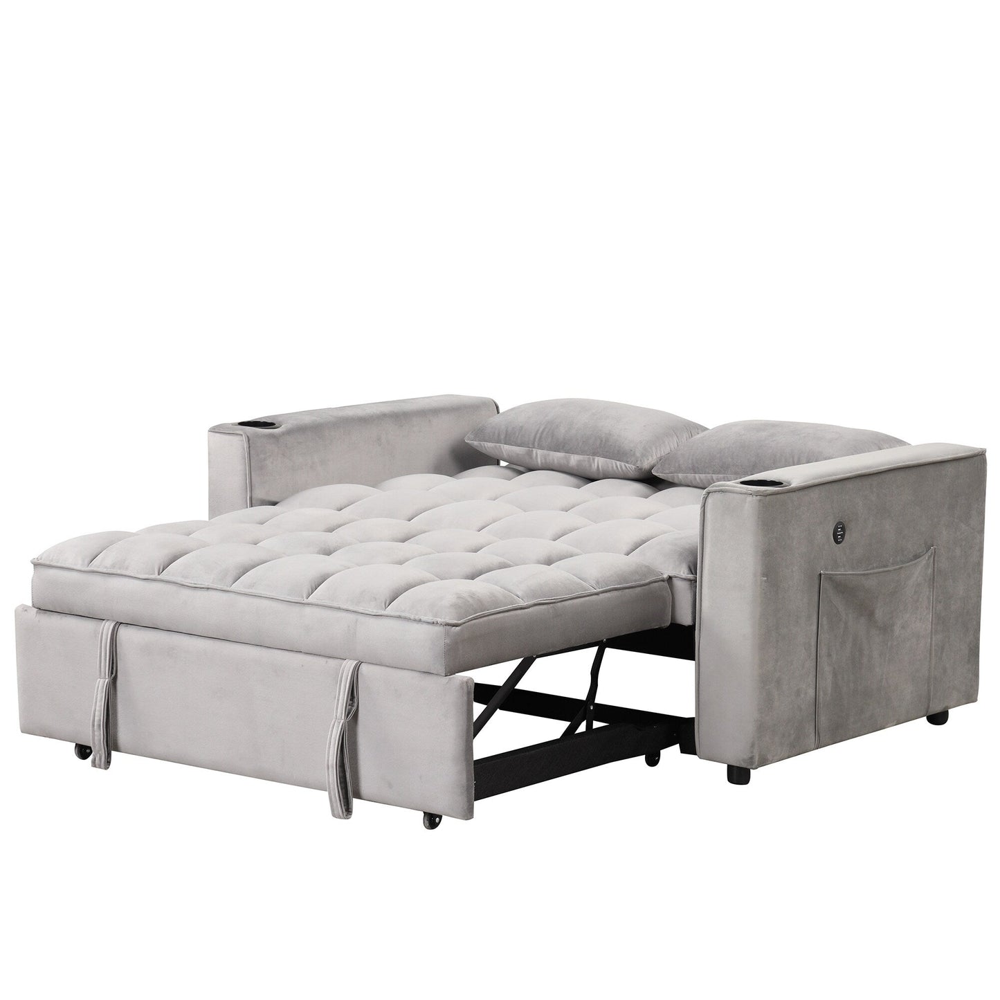 Roomfitters 58 4-1 Multi-functional Sofa Bed with Cup Holder and USB Port for Living Room or Apartments
