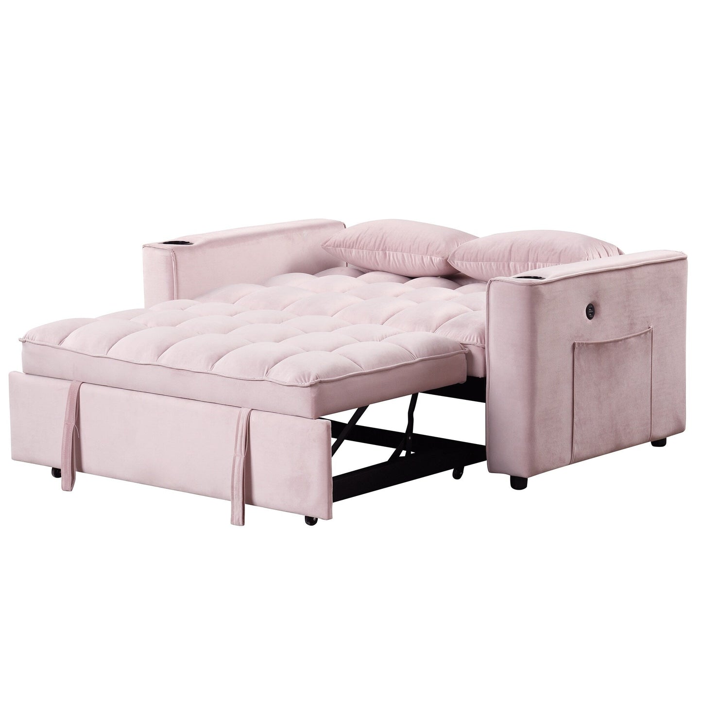 Roomfitters 58 4-1 Multi-functional Sofa Bed with Cup Holder and USB Port for Living Room or Apartments