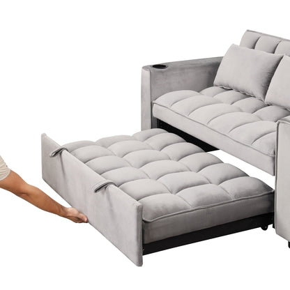 Roomfitters 58 4-1 Multi-functional Sofa Bed with Cup Holder and USB Port for Living Room or Apartments
