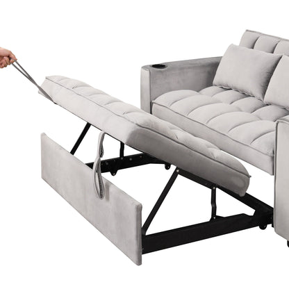 Roomfitters 58 4-1 Multi-functional Sofa Bed with Cup Holder and USB Port for Living Room or Apartments