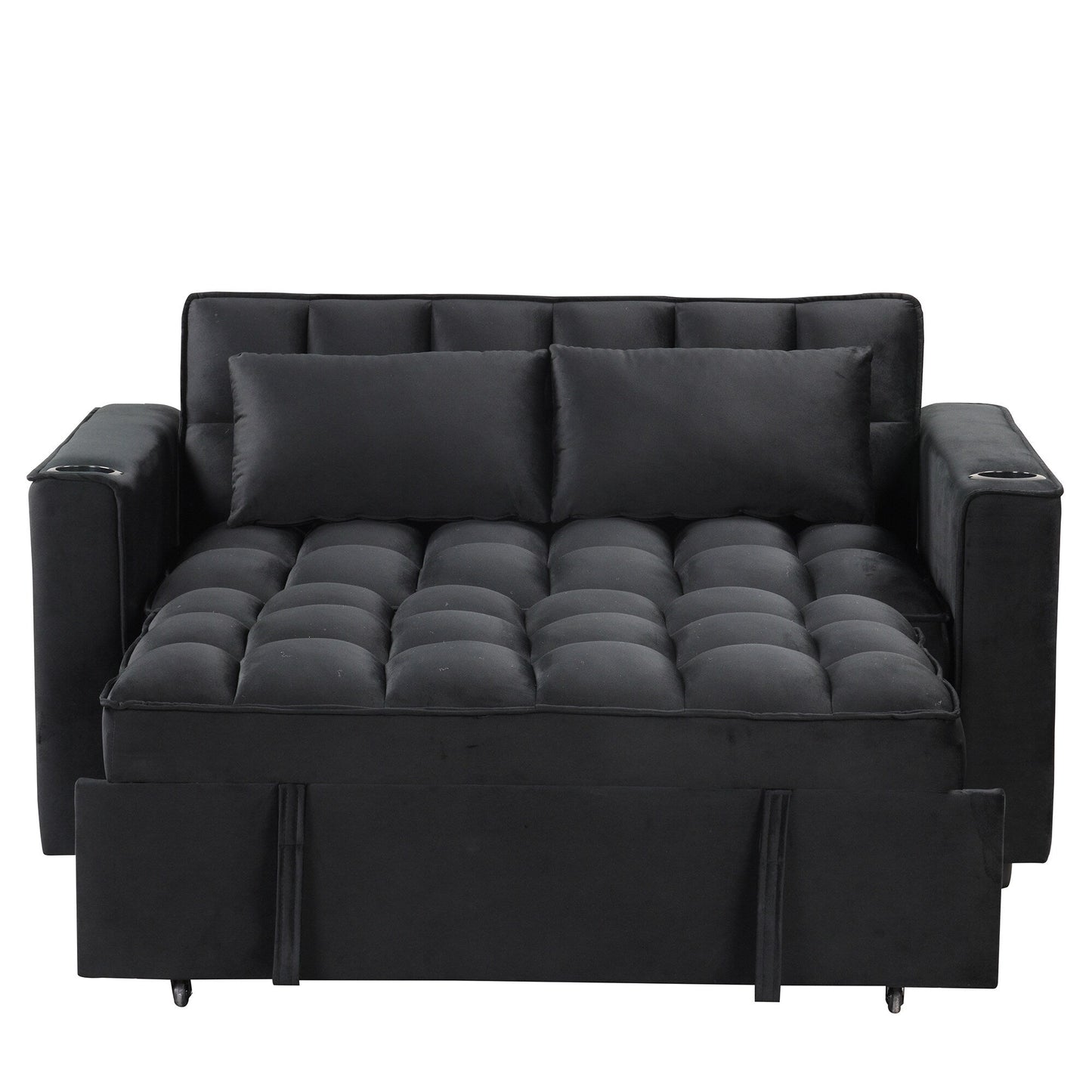 Roomfitters 58 4-1 Multi-functional Sofa Bed with Cup Holder and USB Port for Living Room or Apartments