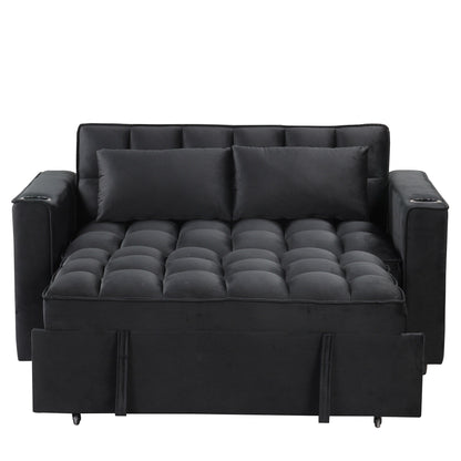 Roomfitters 58 4-1 Multi-functional Sofa Bed with Cup Holder and USB Port for Living Room or Apartments