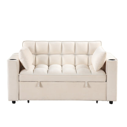 Roomfitters 58 4-1 Multi-functional Sofa Bed with Cup Holder and USB Port for Living Room or Apartments