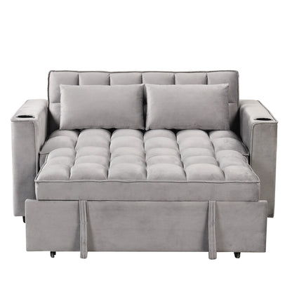 Roomfitters 58 4-1 Multi-functional Sofa Bed with Cup Holder and USB Port for Living Room or Apartments