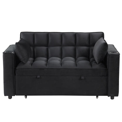 Roomfitters 58 4-1 Multi-functional Sofa Bed with Cup Holder and USB Port for Living Room or Apartments