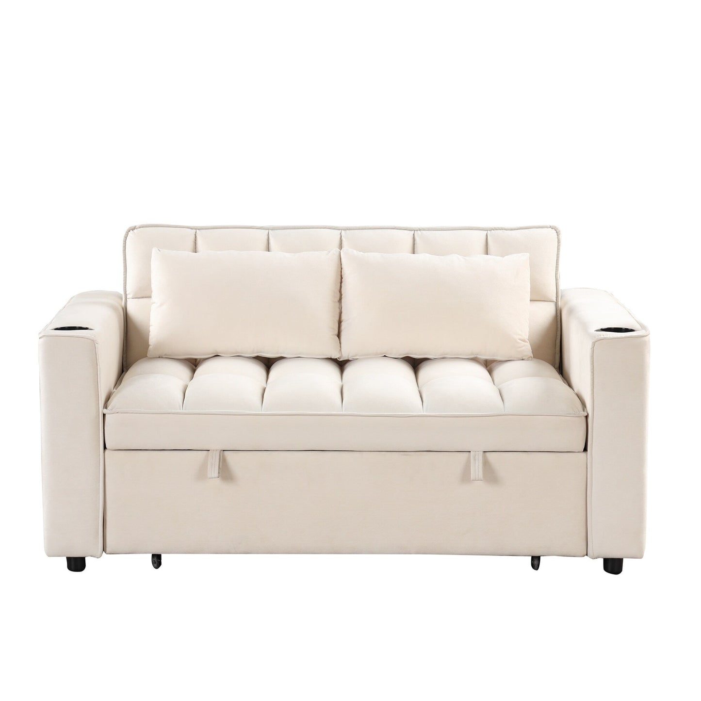 Roomfitters 58 4-1 Multi-functional Sofa Bed with Cup Holder and USB Port for Living Room or Apartments