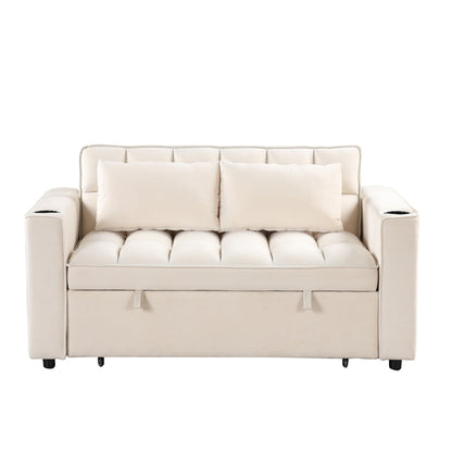 Roomfitters 58 4-1 Multi-functional Sofa Bed with Cup Holder and USB Port for Living Room or Apartments