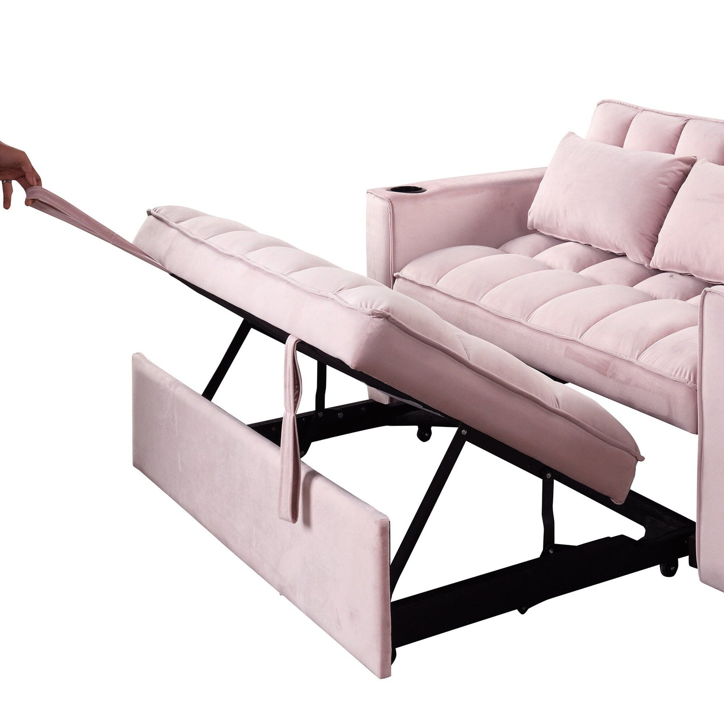 Roomfitters 58 4-1 Multi-functional Sofa Bed with Cup Holder and USB Port for Living Room or Apartments