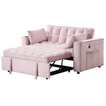 Roomfitters 58 4-1 Multi-functional Sofa Bed with Cup Holder and USB Port for Living Room or Apartments