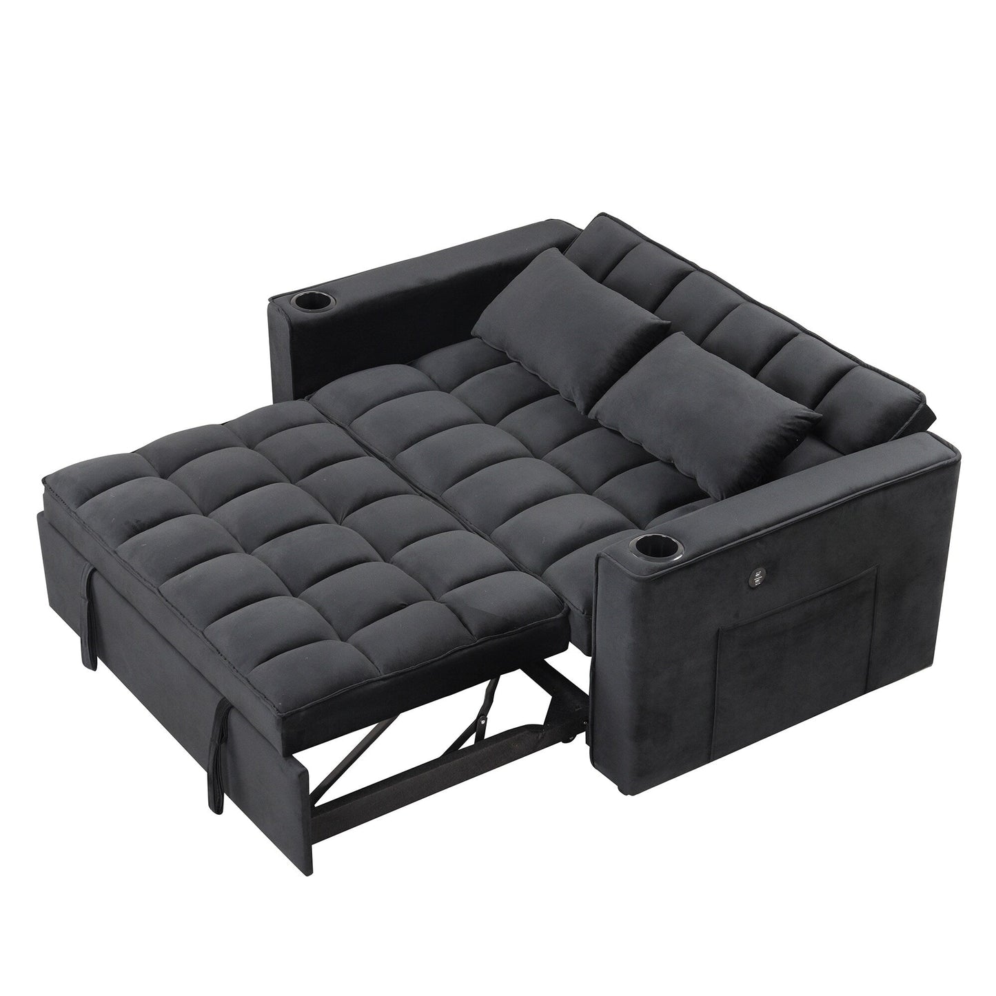 Roomfitters 58 4-1 Multi-functional Sofa Bed with Cup Holder and USB Port for Living Room or Apartments