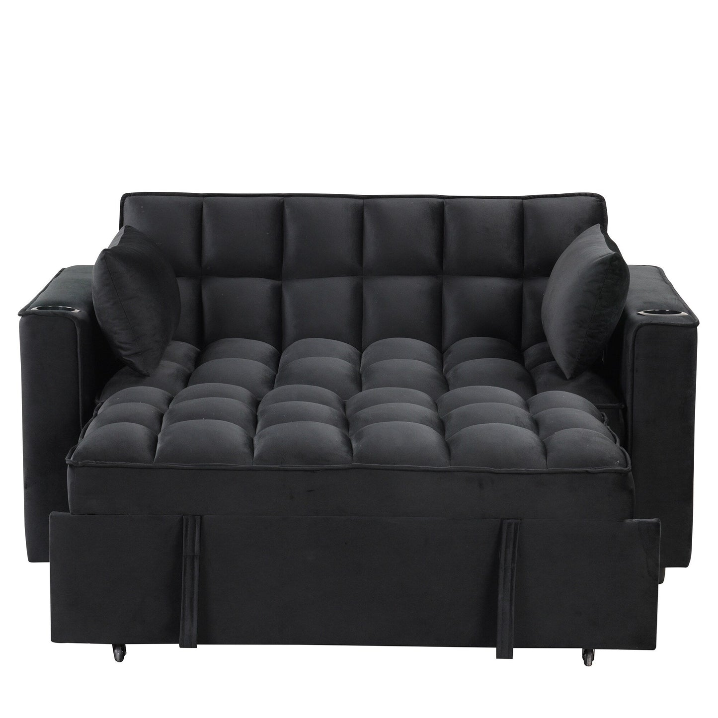Roomfitters 58 4-1 Multi-functional Sofa Bed with Cup Holder and USB Port for Living Room or Apartments