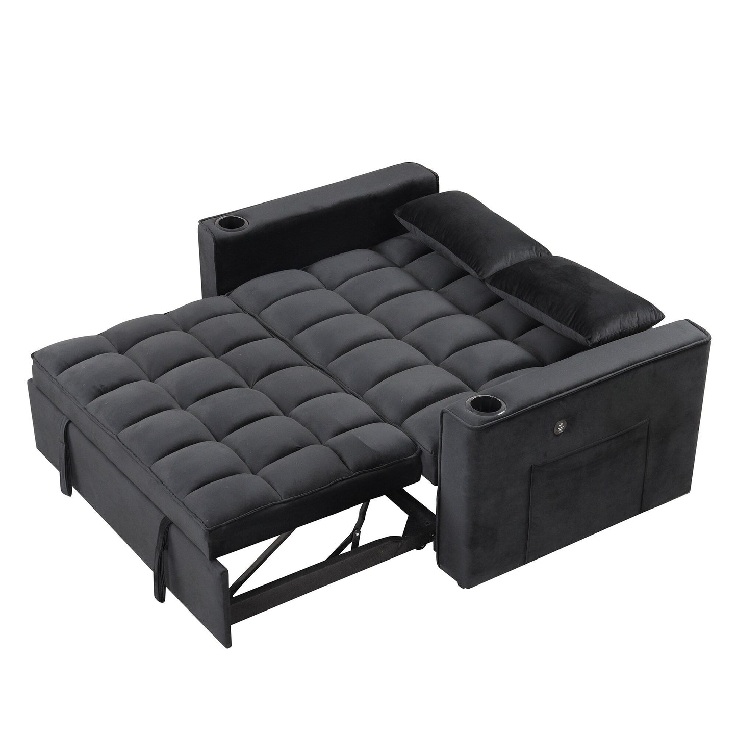 Roomfitters 58 4-1 Multi-functional Sofa Bed with Cup Holder and USB Port for Living Room or Apartments