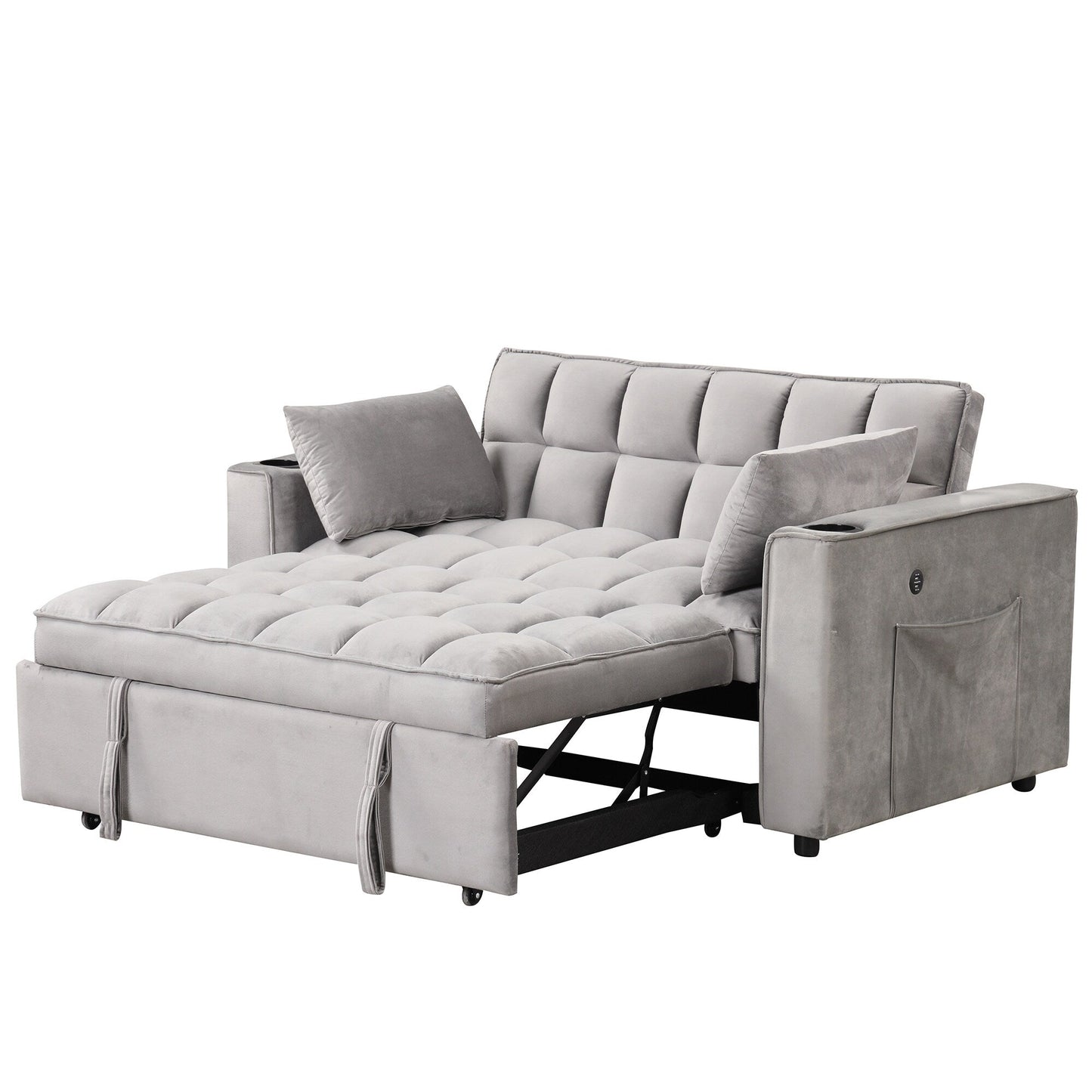 Roomfitters 58 4-1 Multi-functional Sofa Bed with Cup Holder and USB Port for Living Room or Apartments