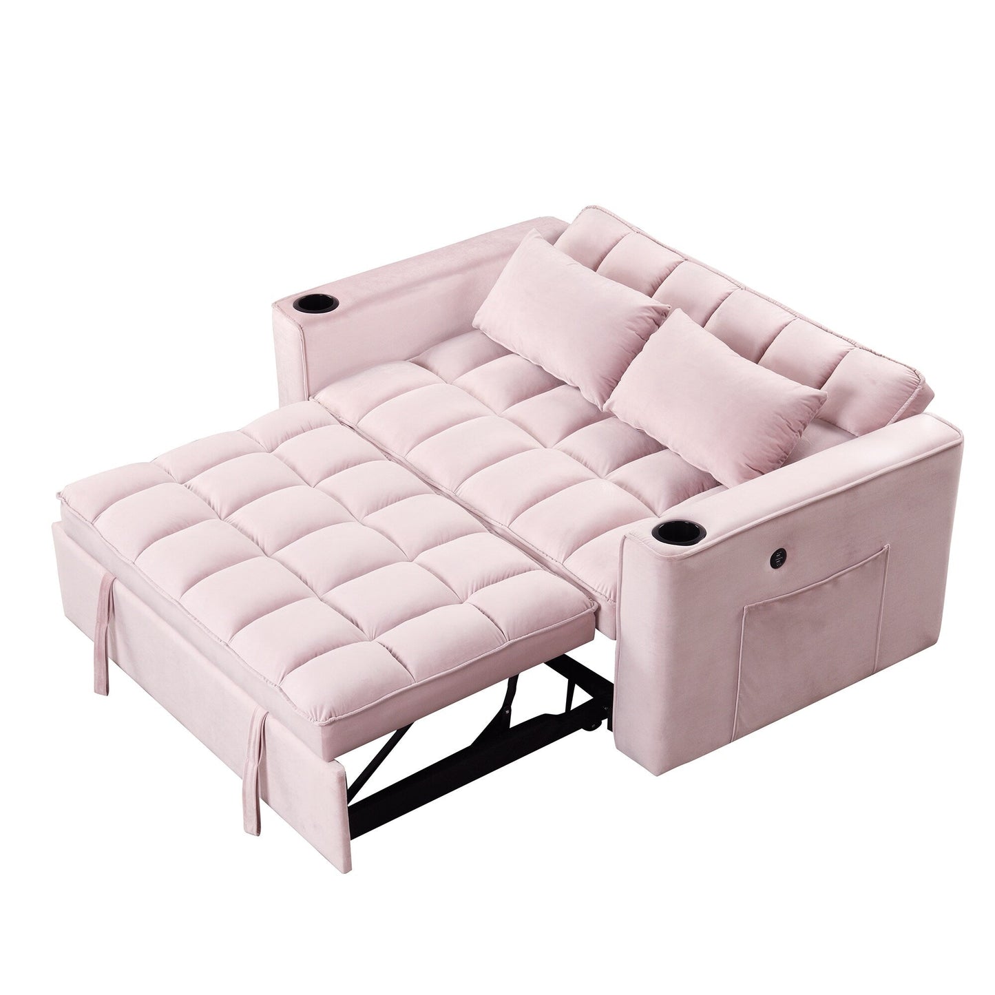 Roomfitters 58 4-1 Multi-functional Sofa Bed with Cup Holder and USB Port for Living Room or Apartments