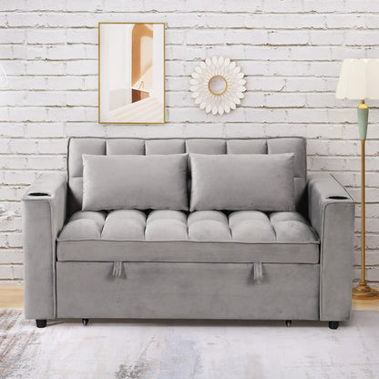 Roomfitters 58 4-1 Multi-functional Sofa Bed with Cup Holder and USB Port for Living Room or Apartments