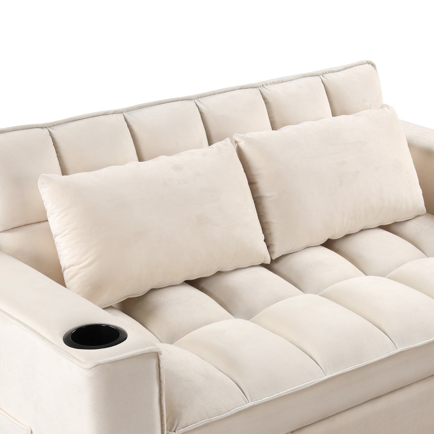 Roomfitters 58 4-1 Multi-functional Sofa Bed with Cup Holder and USB Port for Living Room or Apartments