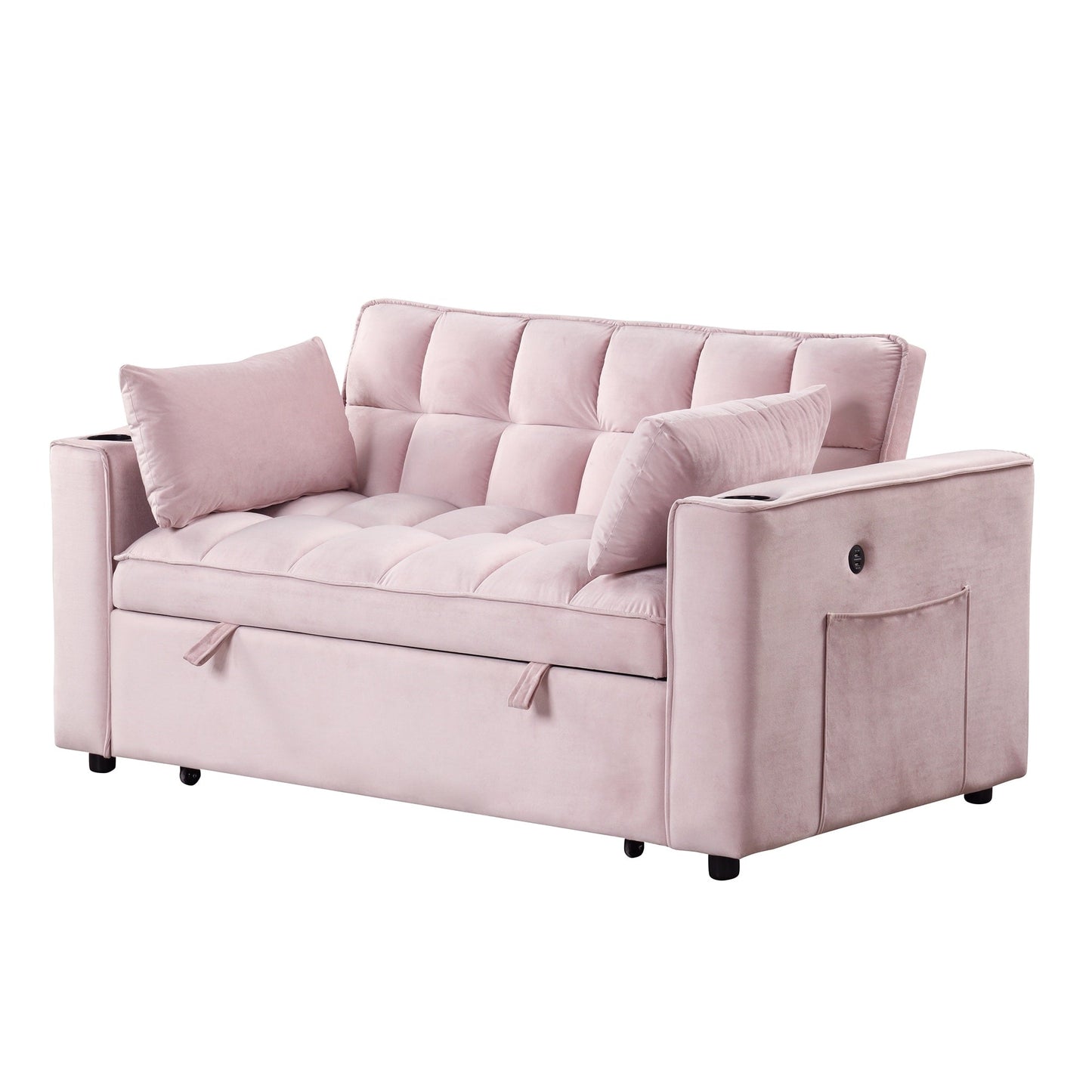 Roomfitters 58 4-1 Multi-functional Sofa Bed with Cup Holder and USB Port for Living Room or Apartments