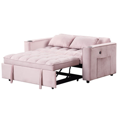 Roomfitters 58 4-1 Multi-functional Sofa Bed with Cup Holder and USB Port for Living Room or Apartments