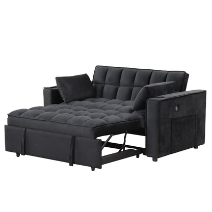 Roomfitters 58 4-1 Multi-functional Sofa Bed with Cup Holder and USB Port for Living Room or Apartments