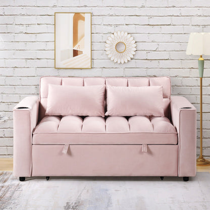 Roomfitters 58 4-1 Multi-functional Sofa Bed with Cup Holder and USB Port for Living Room or Apartments