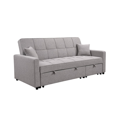 Roomfitters 83 Oversized Upholstered Sofa Bed with Pull-Out Couch Bed & Adjustable Backrest, 3-Seater Convertible Sleeper Sofa