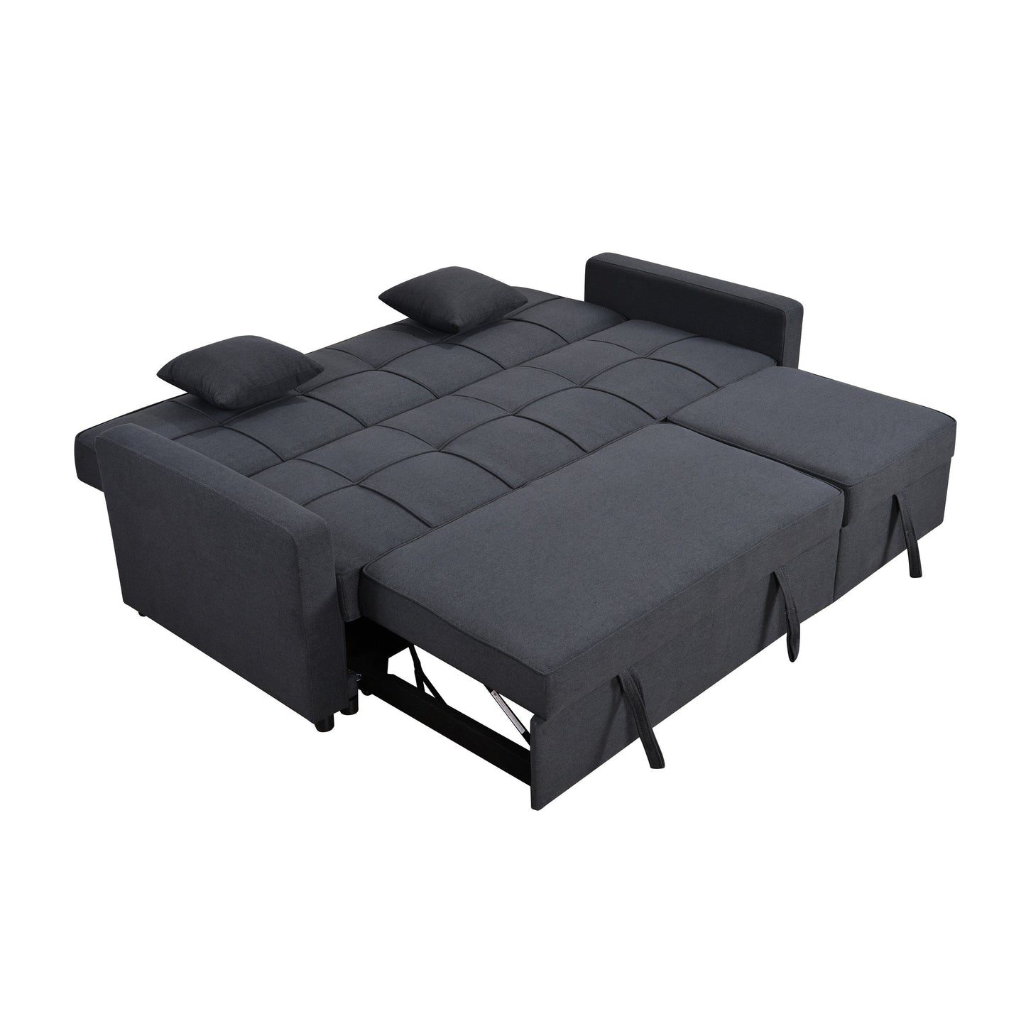 Roomfitters 83 Oversized Upholstered Sofa Bed with Pull-Out Couch Bed & Adjustable Backrest, 3-Seater Convertible Sleeper Sofa