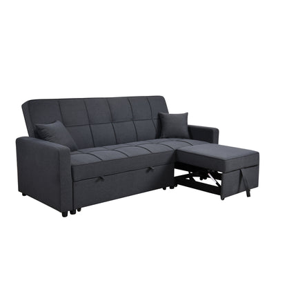 Roomfitters 83 Oversized Upholstered Sofa Bed with Pull-Out Couch Bed & Adjustable Backrest, 3-Seater Convertible Sleeper Sofa
