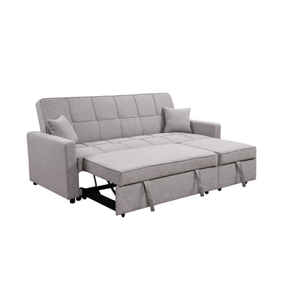 Roomfitters 83 Oversized Upholstered Sofa Bed with Pull-Out Couch Bed & Adjustable Backrest, 3-Seater Convertible Sleeper Sofa