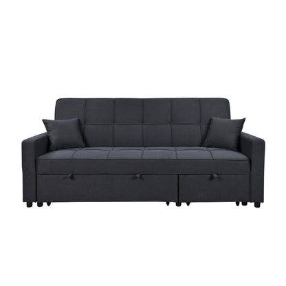Roomfitters 83 Oversized Upholstered Sofa Bed with Pull-Out Couch Bed & Adjustable Backrest, 3-Seater Convertible Sleeper Sofa