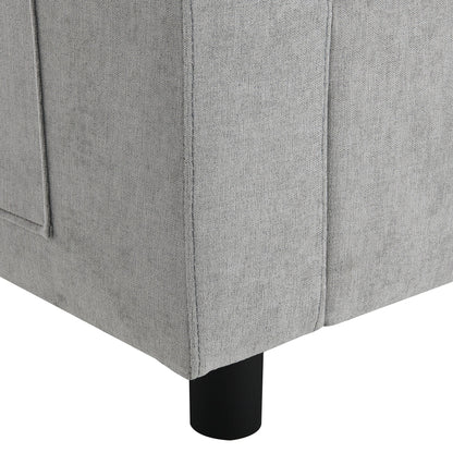 Roomfitters 86.5 Chenille Modular Sectional Sofa, Storage Pockets, 5 Seat U-Shaped Couch with Pillows & 2 Ottomans