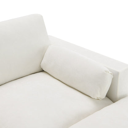 Roomfitters 86.5 Chenille Modular Sectional Sofa, Storage Pockets, 5 Seat U-Shaped Couch with Pillows & 2 Ottomans