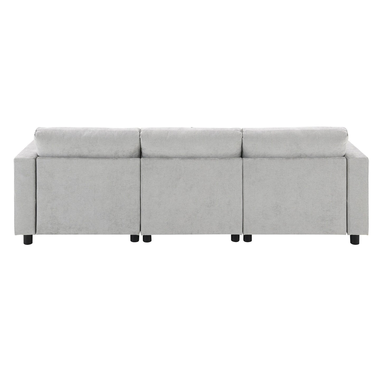 Roomfitters 86.5 Chenille Modular Sectional Sofa, Storage Pockets, 5 Seat U-Shaped Couch with Pillows & 2 Ottomans