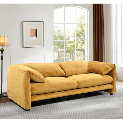 Roomfitters 87 3 Seater sofa with wide and comfortable armrest, High density sponge backrest & its plump cushions and soft