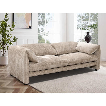 Roomfitters 87 3 Seater sofa with wide and comfortable armrest, High density sponge backrest & its plump cushions and soft