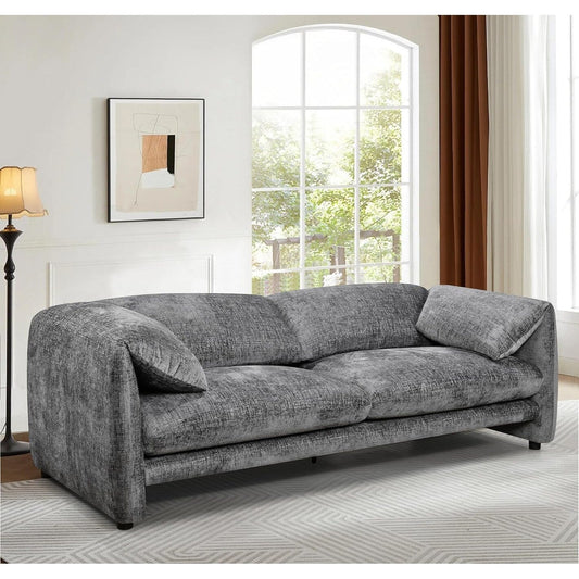 Roomfitters 87 3 Seater sofa with wide and comfortable armrest, High density sponge backrest & its plump cushions and soft