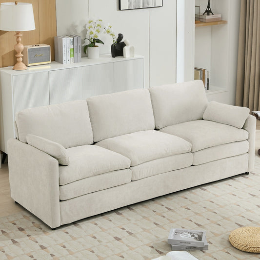 Roomfitters 89 Oversized Upholstered 3-Seater Cloud Sofa with Dual Plush Cushions