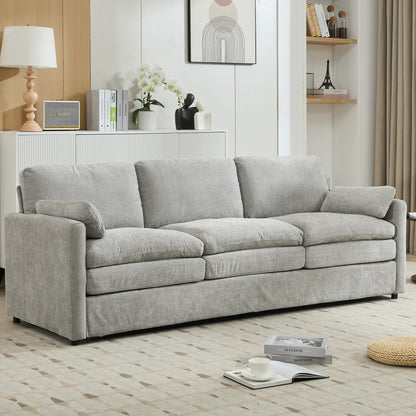 Roomfitters 89 Oversized Upholstered 3-Seater Cloud Sofa with Dual Plush Cushions