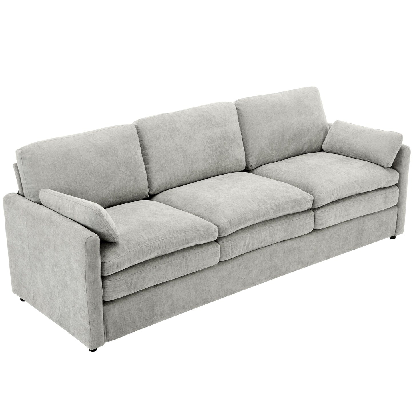 Roomfitters 89 Oversized Upholstered 3-Seater Cloud Sofa with Dual Plush Cushions