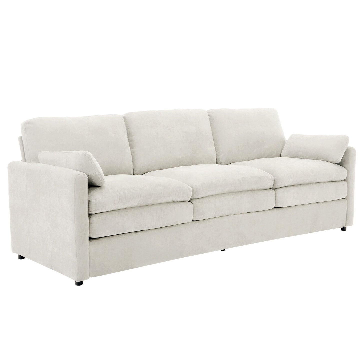 Roomfitters 89 Oversized Upholstered 3-Seater Cloud Sofa with Dual Plush Cushions