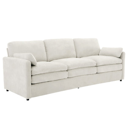 Roomfitters 89 Oversized Upholstered 3-Seater Cloud Sofa with Dual Plush Cushions