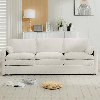 Roomfitters 89 Oversized Upholstered 3-Seater Cloud Sofa with Dual Plush Cushions