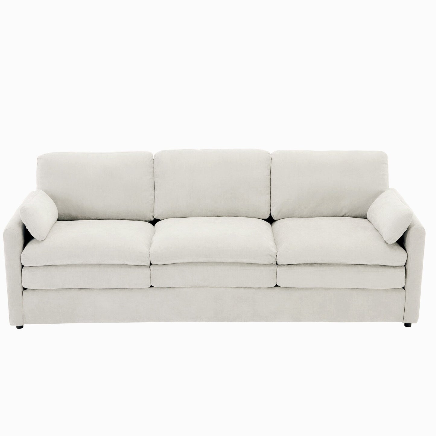 Roomfitters 89 Oversized Upholstered 3-Seater Cloud Sofa with Dual Plush Cushions
