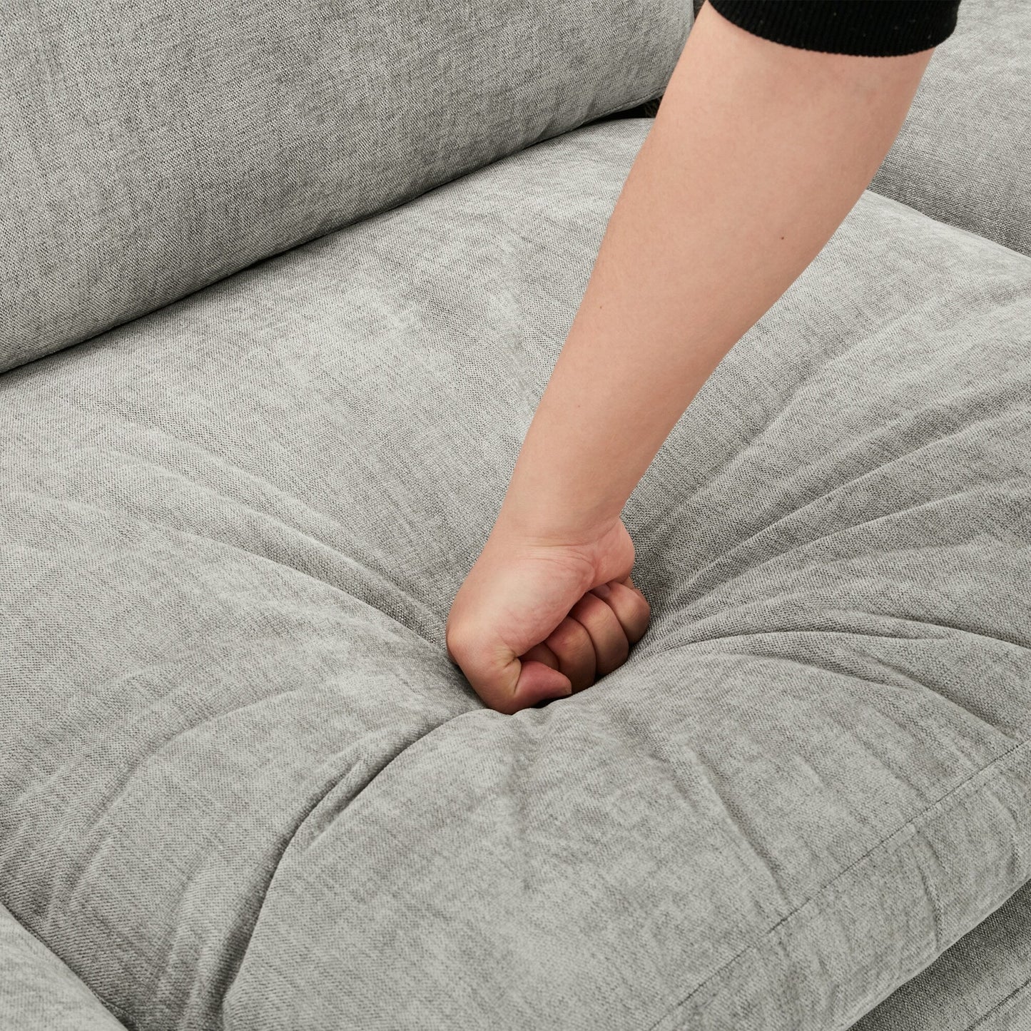 Roomfitters 89 Oversized Upholstered 3-Seater Cloud Sofa with Dual Plush Cushions