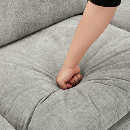 Roomfitters 89 Oversized Upholstered 3-Seater Cloud Sofa with Dual Plush Cushions