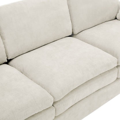 Roomfitters 89 Oversized Upholstered 3-Seater Cloud Sofa with Dual Plush Cushions