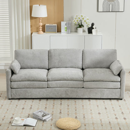 Roomfitters 89 Oversized Upholstered 3-Seater Cloud Sofa with Dual Plush Cushions
